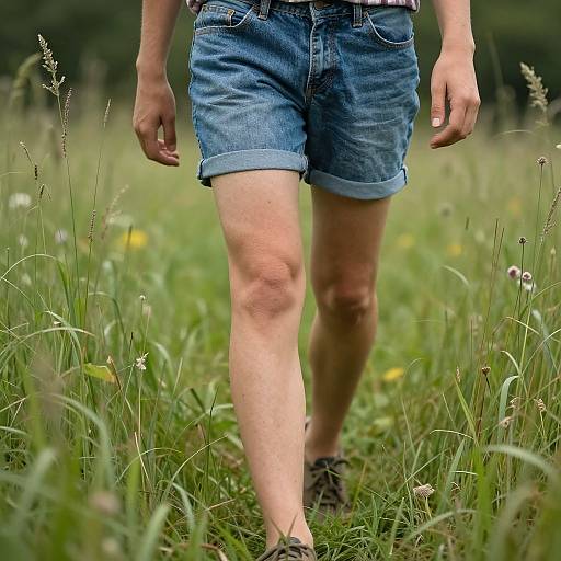 Photorealistic Meadow Walk in Denim