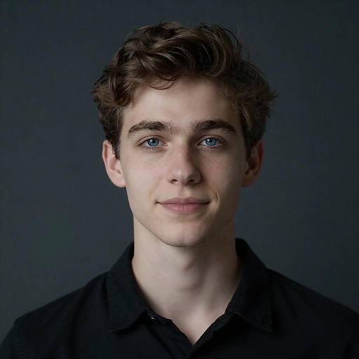 Moody Close-Up of Young Man