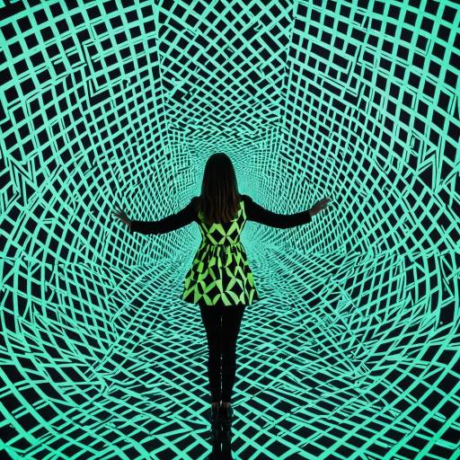 Surreal Wallpaper of Woman in Geometry