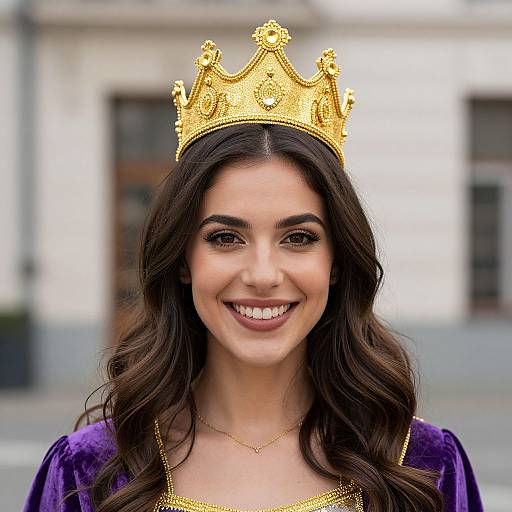 Close-Up Woman in Purim Costume