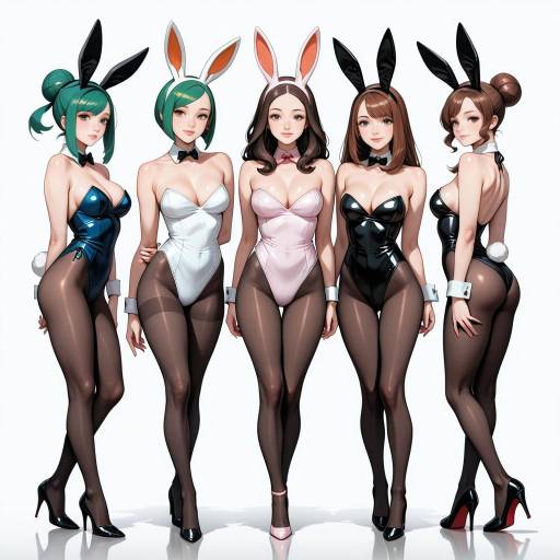 Charming Leaf Pokémon Girls in Heels