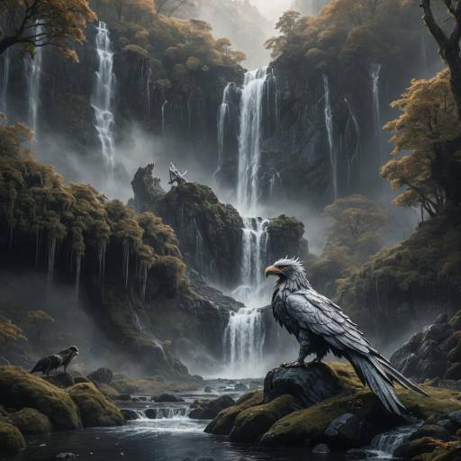 Arion the Griffin by the Waterfall Arion the Griffin by the Waterfall