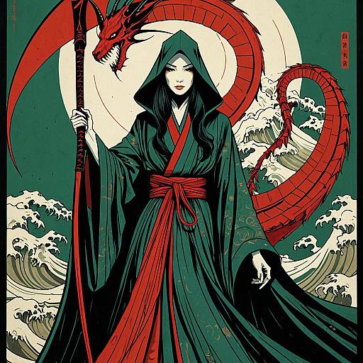 Enigmatic Banshee Screen Print Portrait