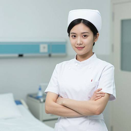 Confident Nurse in Hospital Room