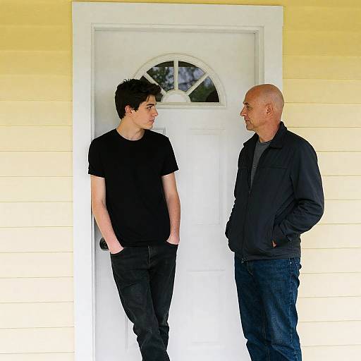 Captured Moments: Two Men in a Doorway