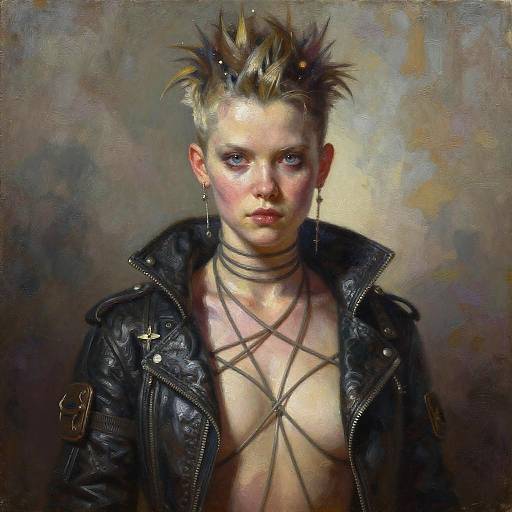 Hyper-Realistic Punk Rock Fantasy Girl