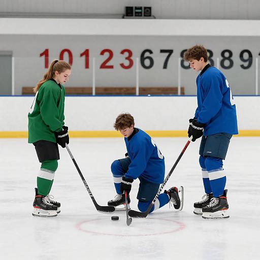 Kids Enjoying a Fun Day at Ice Rink