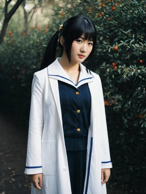 Cosplay Woman in Mirko Costume Outdoors