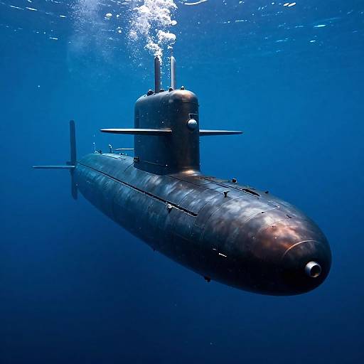 USN Submarine Underwater Scene