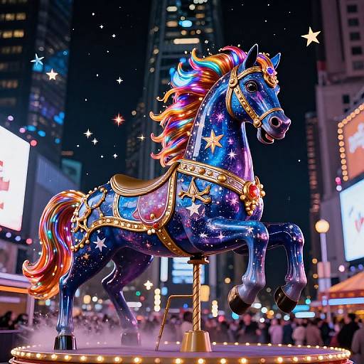 Celestial Carousel Horse in Times Square