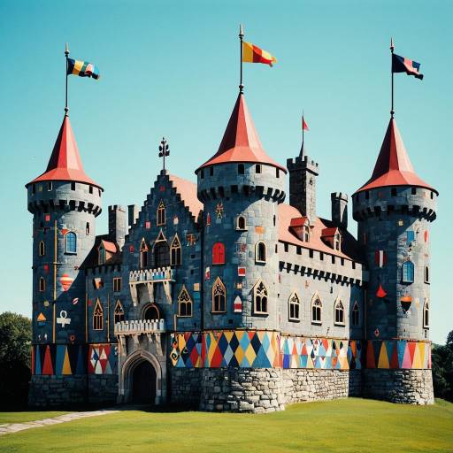 Whimsical Folk Art Medieval Castle