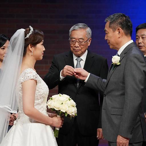 Elegant Wedding Ceremony with Elderly Officiant
