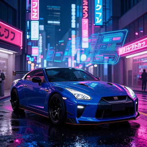 Cyberpunk GTR86 Neon Cityscape