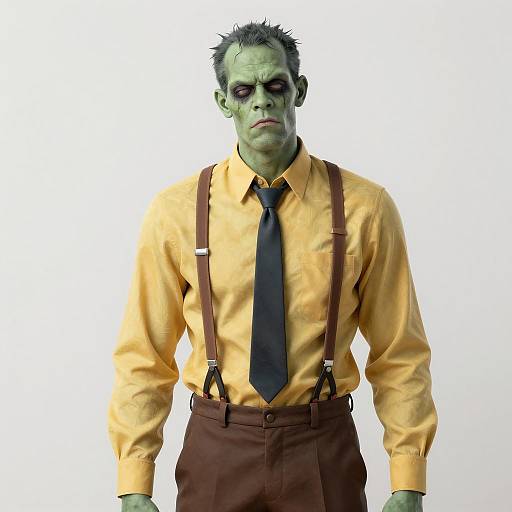 Bored Zombie Man in Business Attire