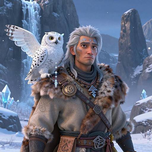 Mystical Sage on Alpine Cliffside