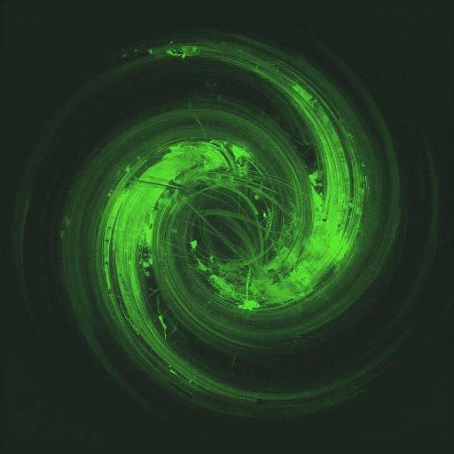 Abstract Dark Green Digital Art