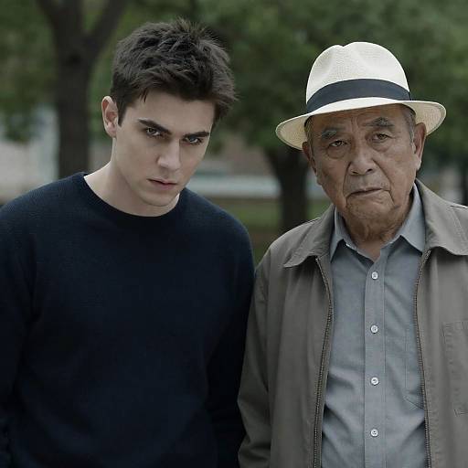 Intense Portrait of Two Men Outdoors