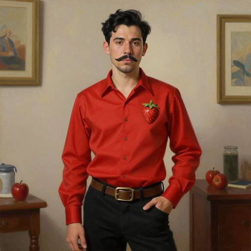 Realistic Male in Strawberry Shirt Costume