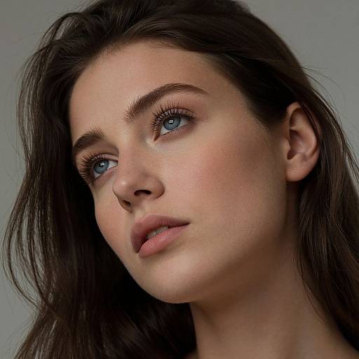 Photorealistic Low-Angle Portrait Woman