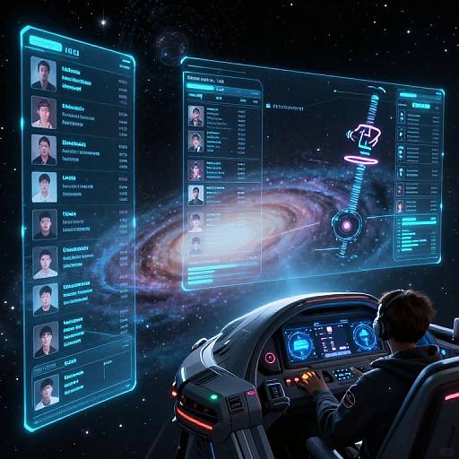 Space-themed Gamer HUD Visualization