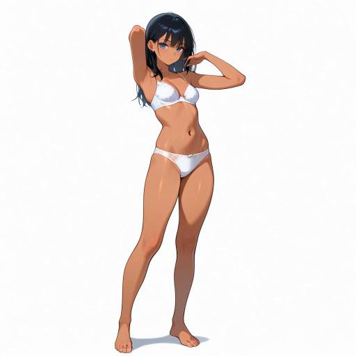 Thoughtful Woman in Lingerie Pose