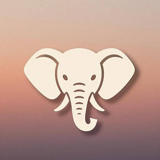 Ivory Elephant Calf Sunset App Icon