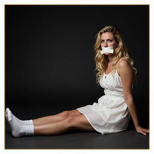 Trapped Beauty: A Striking Contrast