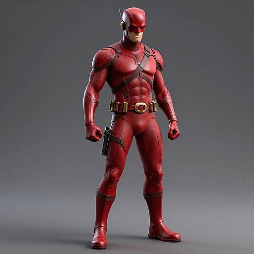 3D Render of Daredevil Superhero Full Body