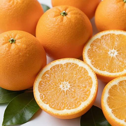 Vibrant Close-Up of Fresh Oranges