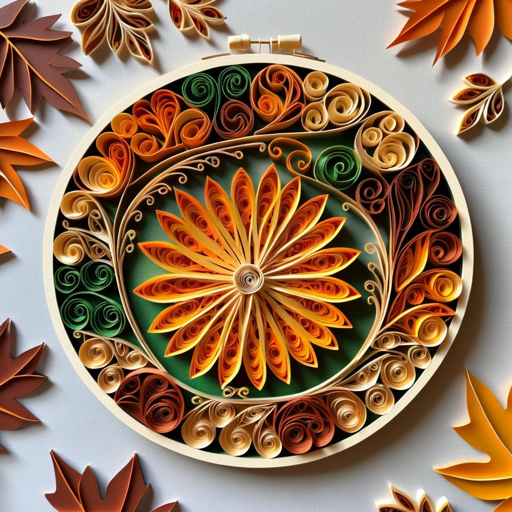 Cozy Autumn Leaves in Paper Quilling