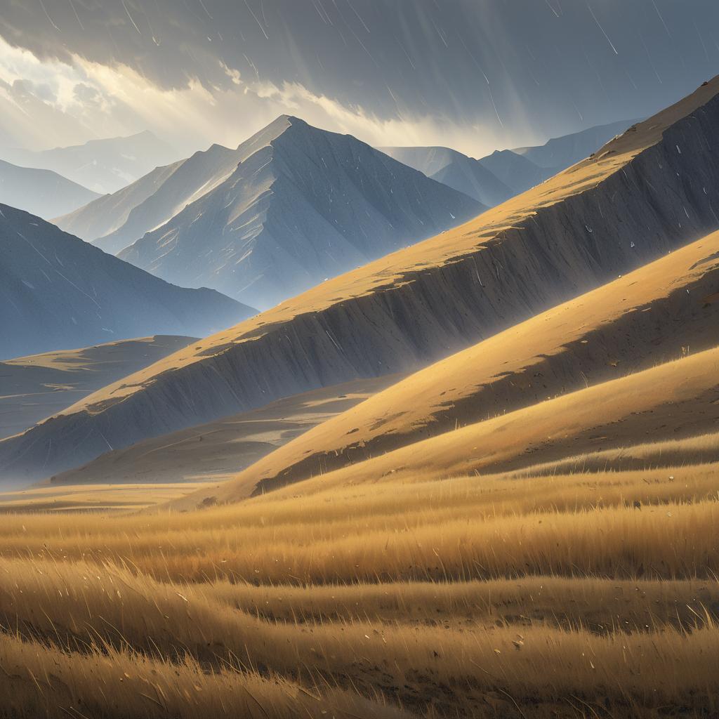 Vibrant Landscapes of Wind-Swept Steppe