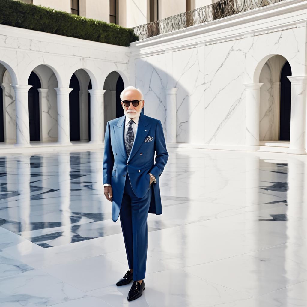 Vintage Elegance: Elderly Man in Style