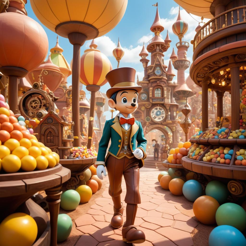 Steampunk Pinocchio in Candy Kingdom