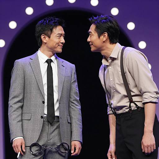 Stage Encounter: Two Men in Suits