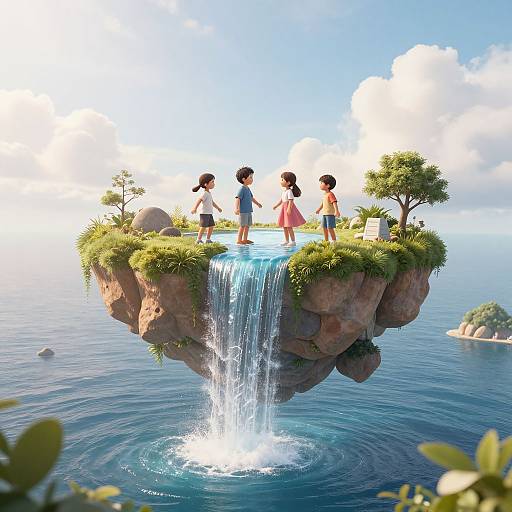 Floating Islands of Childlike Wonder