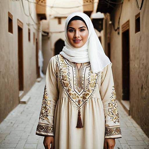 Middle Eastern Woman in Traditional Dress