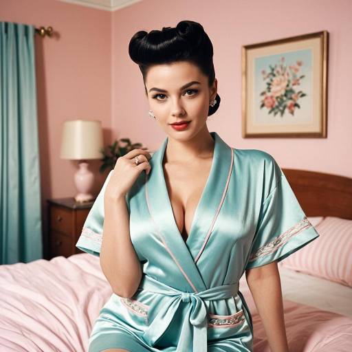 Glamorous Retro Actress in Lingerie Shoot