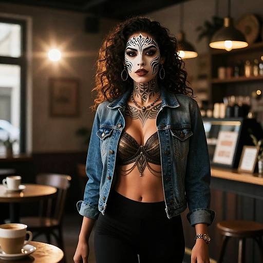 Warrior Queen in Vintage Coffee Shop