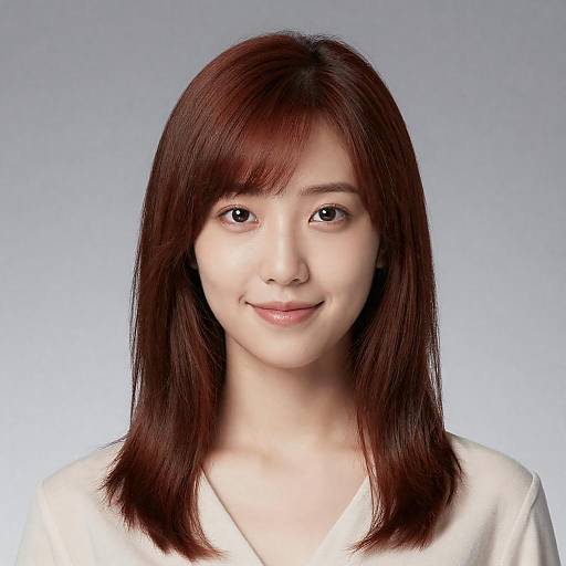 Auburn-Haired Woman Portrait, Soft Lighting