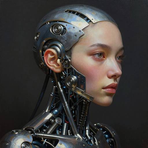 Hyper-Realistic Biomechanical Woman Art
