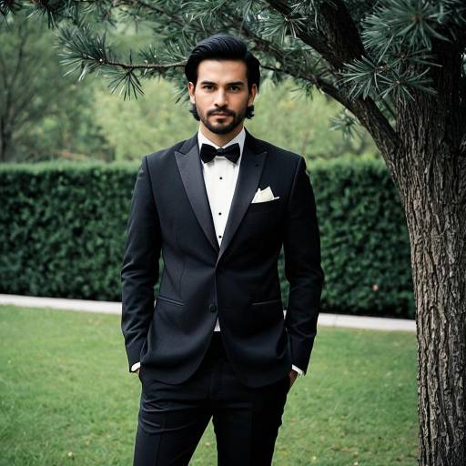 Man in Black Tuxedo Outdoors