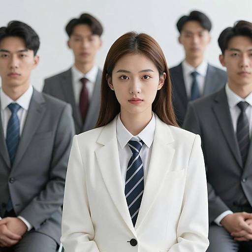 Confident Young Businesswoman in Meeting