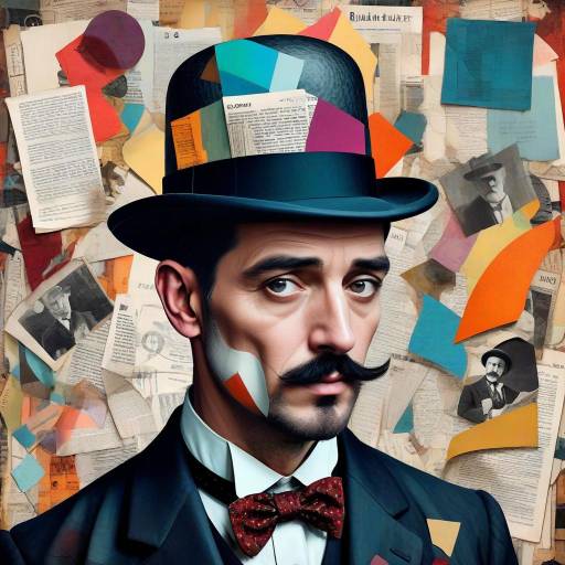 Dadaism-Inspired Portrait of a Dapper Man