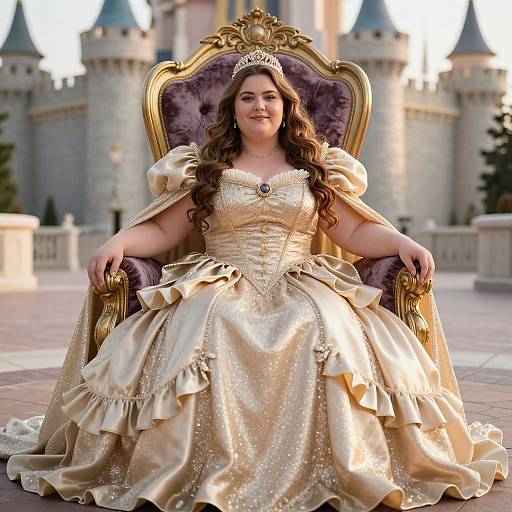 Confident Plus-Size Princess Portrait