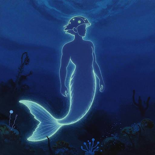 Luminous Merman Sentinel Silhouette