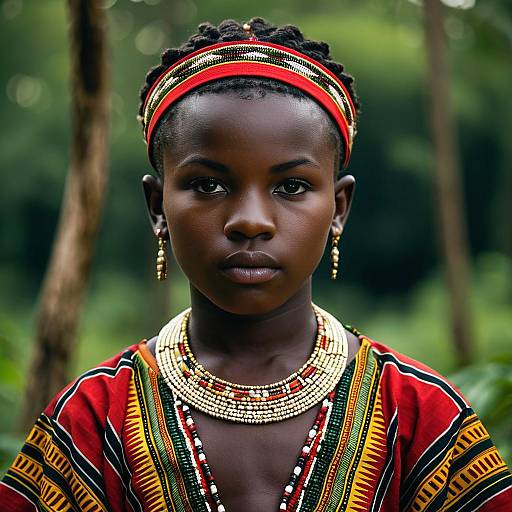 Photorealistic Portrait of Young African Boy