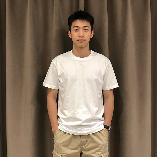 Casual Portrait of Young Asian Male