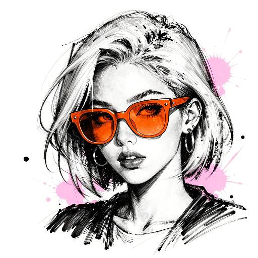 Edgy Urban Grunge Woman Portrait