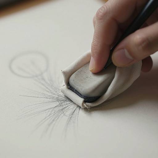 Cloth Eraser Wiping Pencil Sketches