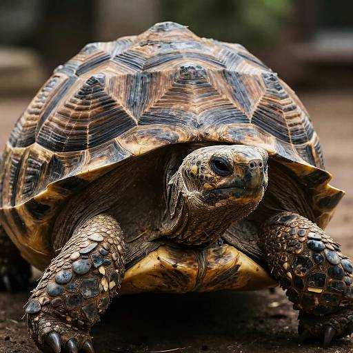 Digital Portrait of Ancient Tortoise